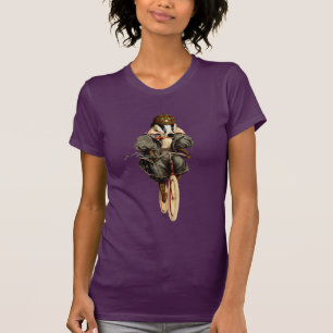 Camiseta Badger na Bicicleta Vintage