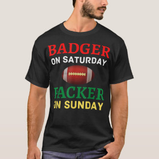 Camiseta Badger No Sábado Packer No Domingo Wis