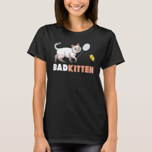 Camiseta Badkitten Badminton Esportivo Jogador Gráfico
