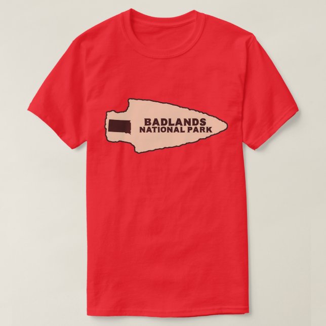 Camiseta Badlands National Park South Dakota SD Rustic Arro (Frente do Design)