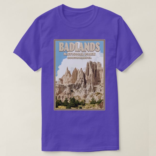 Camiseta Badlands US National Park Dakota do Sul (Frente do Design)