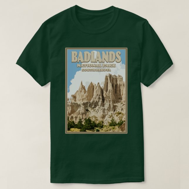 Camiseta Badlands US National Park Dakota do Sul (Frente do Design)