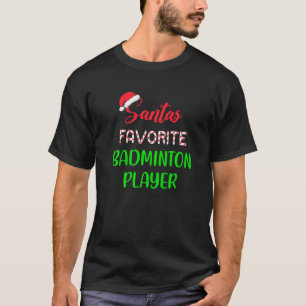 Camiseta Badmin de Natal do Jogador de Badminton Favorito d