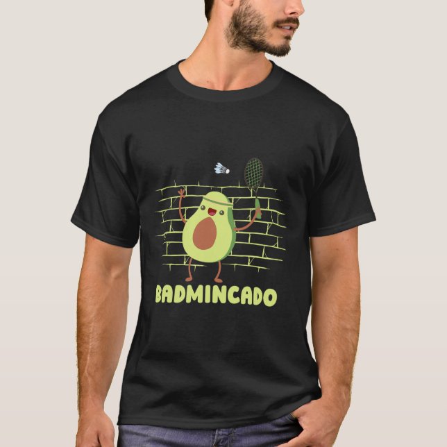 Camiseta Badminado - Racket Engraçado Jogo Jogo Coincide Ba (Frente)