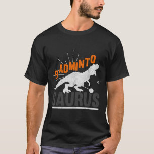 Camiseta Badminto Saurus Rex Birdie Shuttle Dinosaur Badmin