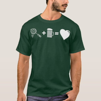 Camiseta Badminton anima Mug de Beer Athlete Idea T