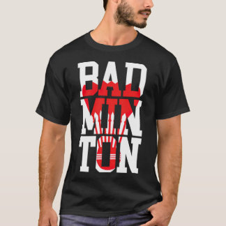 Camiseta Badminton big font badminton coach s badminton rac