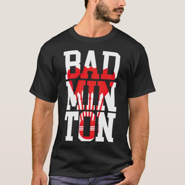 Camiseta Badminton big font badminton coach s badminton rac (Frente)