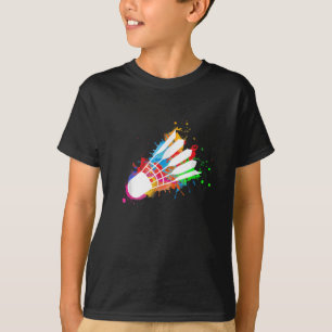 Camiseta Badminton Colorida Shuttle