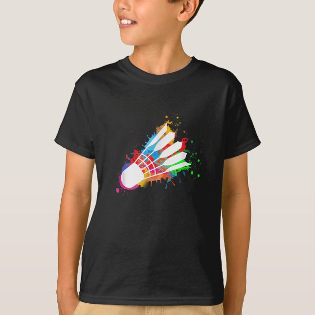 Camiseta Badminton Colorida Shuttle (Frente)