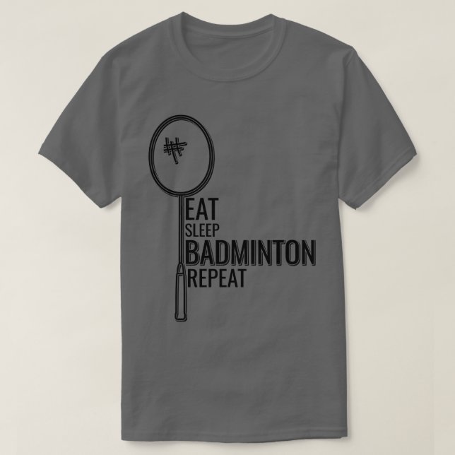 Camiseta Badminton Coma Sleep Badminton Repetir 2 (Frente do Design)