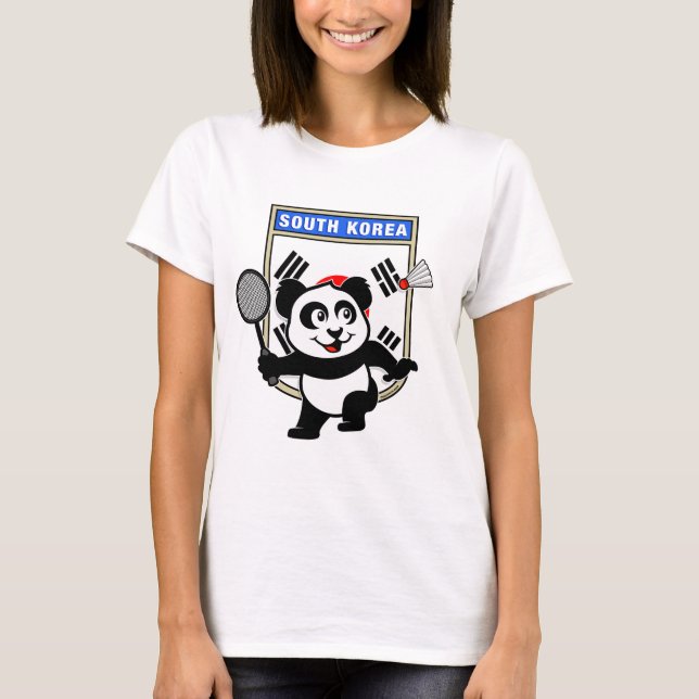 Camiseta Badminton Coreia do Sul Panda (Frente)