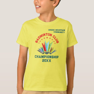 Camiseta Badminton da Equipe da Organização da Liga dos Clu