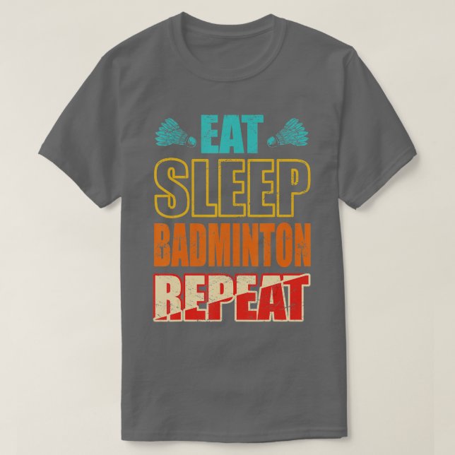 Camiseta Badminton do Sono Engraçado (Frente do Design)