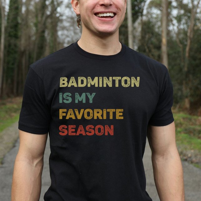 Camiseta Badminton É O Meu Retrocetro Favorito (Criador carregado)