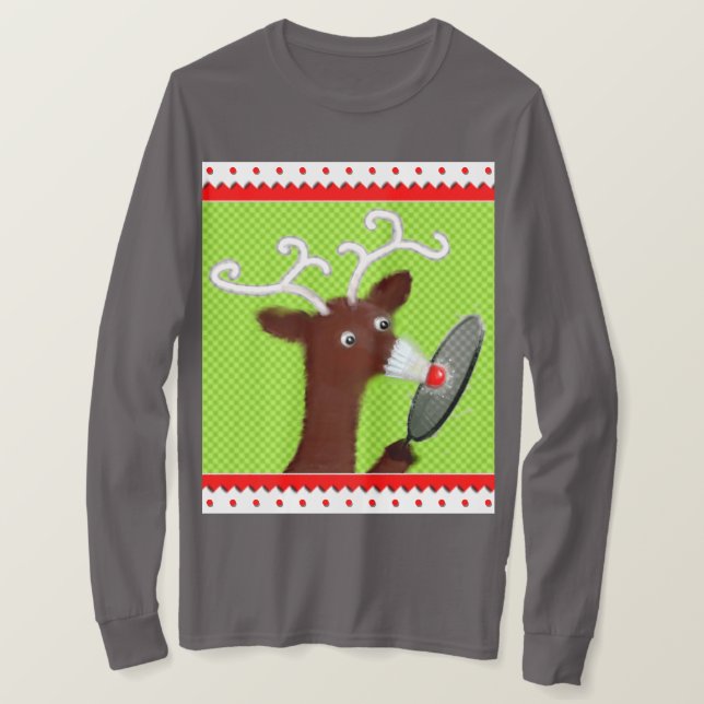 Camiseta Badminton Engraçado (Frente do Design)