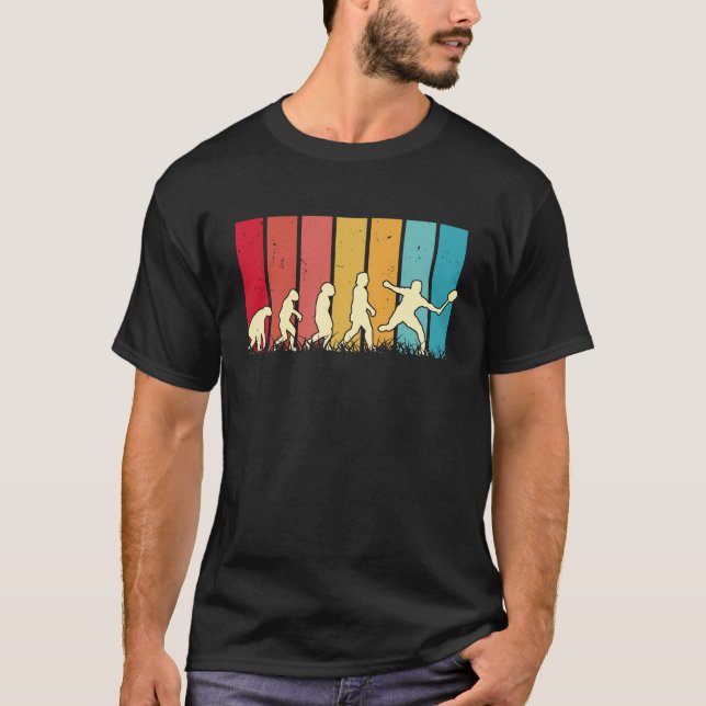 Camiseta Badminton Evolution Retro Badminton Player Badmint (Frente)