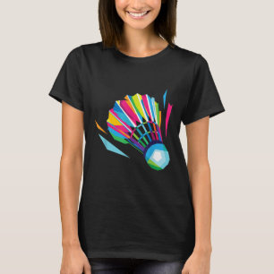 Camiseta Badminton Game Shuttle Esporte Badminton Pop Art