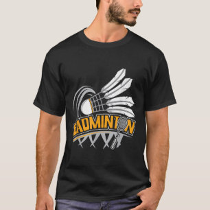 Camiseta Badminton - Jogador de Badminton Volante
