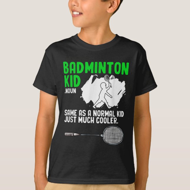 Camiseta Badminton Kid Racket Shuttle Hobby Badminton Playe (Frente)