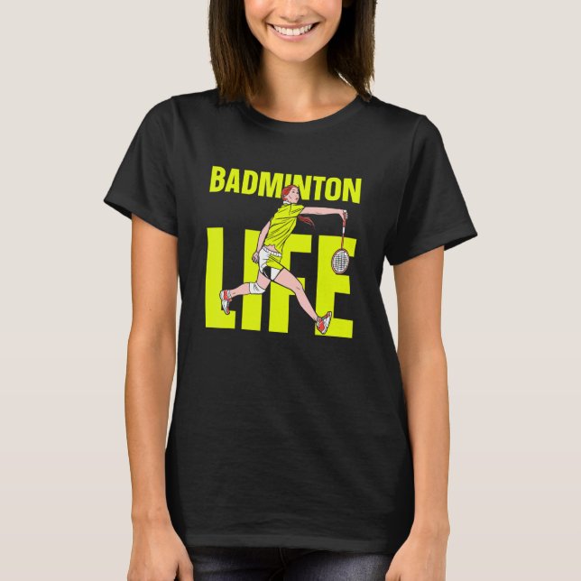 Camiseta Badminton Life Mom Girl Match Player   Team Mother (Frente)