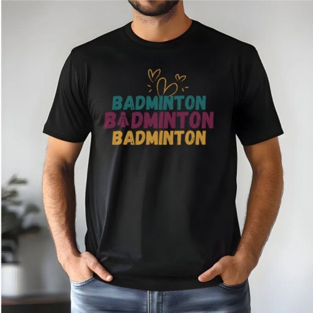 Camiseta Badminton Lover - Choque e Corações Bonitos (Criador carregado)