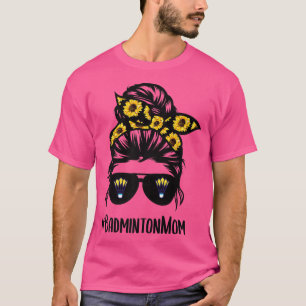 Camiseta Badminton mãe bagunça pão cabelo girassol Badminto