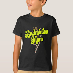 Camiseta Badminton Mãe Leopard Bolt Thunder Vintage Esporte