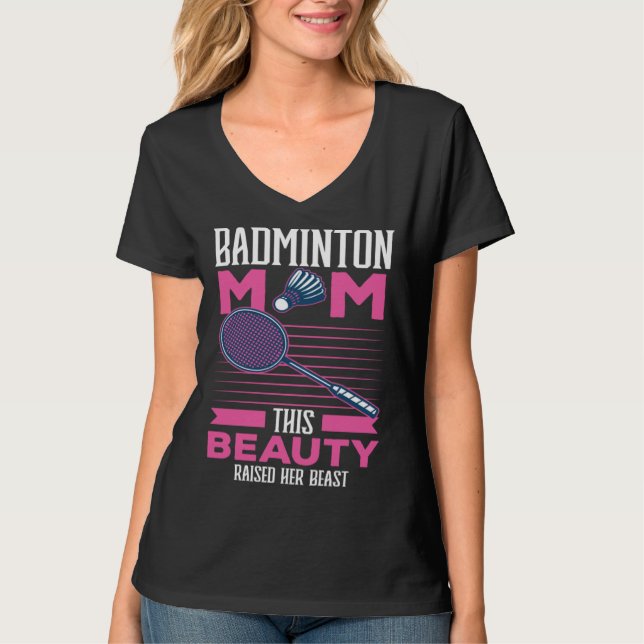 Camiseta Badminton Mom Best Mama Ever Motherhood Mothers Da (Frente)
