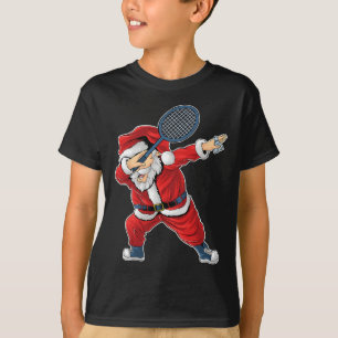 Camiseta Badminton Natal Dabbing Papai Noel com Shutt