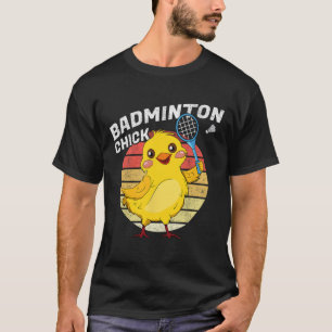Camiseta Badminton Pintinho Retro Chicken Birdie Women Badm