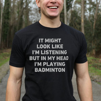 Camiseta Badminton Player Engraçado