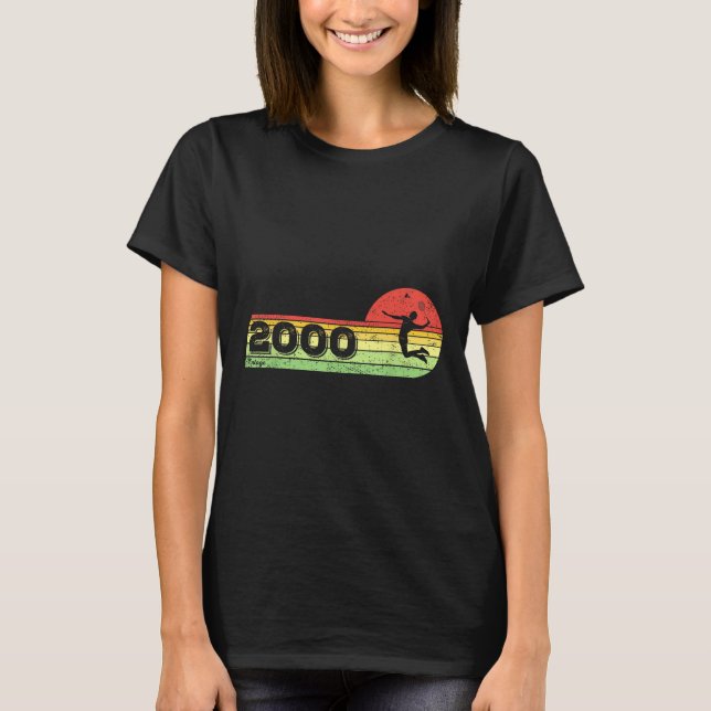 Camiseta Badminton-player Vintage 2000 Birthday Shuttle Bad (Frente)