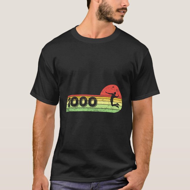 Camiseta Badminton-player Vintage 2000 Birthday Shuttle Bad (Frente)
