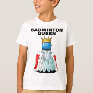 Camiseta Badminton Queen _ Girls Badminton Shirt _ Womens B