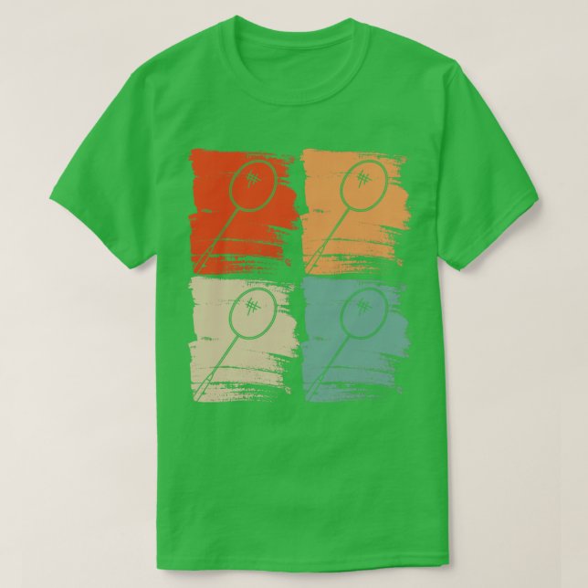 Camiseta Badminton Racket Badminton Retro (Frente do Design)