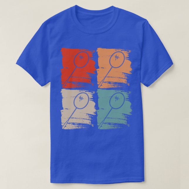 Camiseta Badminton Racket Badminton Retro (Frente do Design)