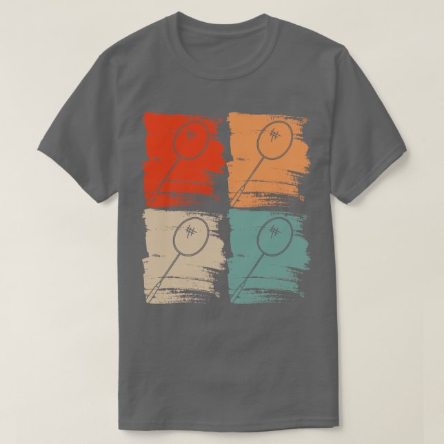 Camiseta Badminton Racket Badminton Retro (Frente do Design)