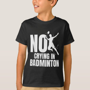 Camiseta Badminton Racket Sem Jogador De Churrasco A Chorar