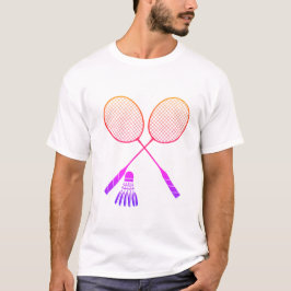 Camiseta Badminton Rackets Shuttlecock Birdie Ombre