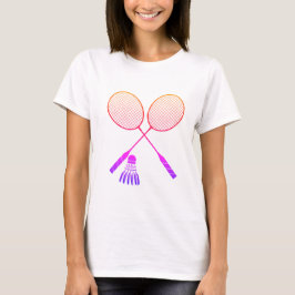Camiseta Badminton Rackets Shuttlecock Birdie Ombre