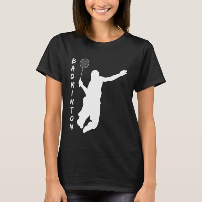 Camiseta Badminton Racquet Sport Man Boy Strokes (Frente)