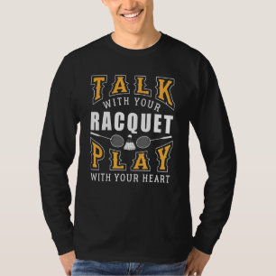 Camiseta Badminton Raquet Design Para Jogador