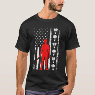 Camiseta Badminton Retro Bandeira Americana Badminton 4 De