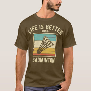 Camiseta Badminton Sayings Retro Funny Badminton Lovers Gif