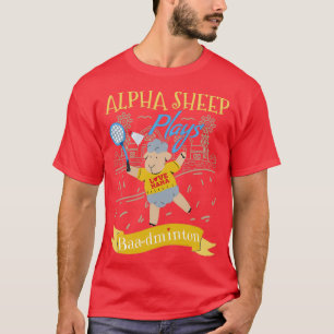 CAMISETA BADMINTON SHEEP BADMINTON LOVER COTES FUNNT