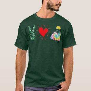 Camiseta badminton shuttlecock de paz