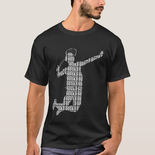 Camiseta Badminton Sports Hobby Player Shuttlecock (Frente)