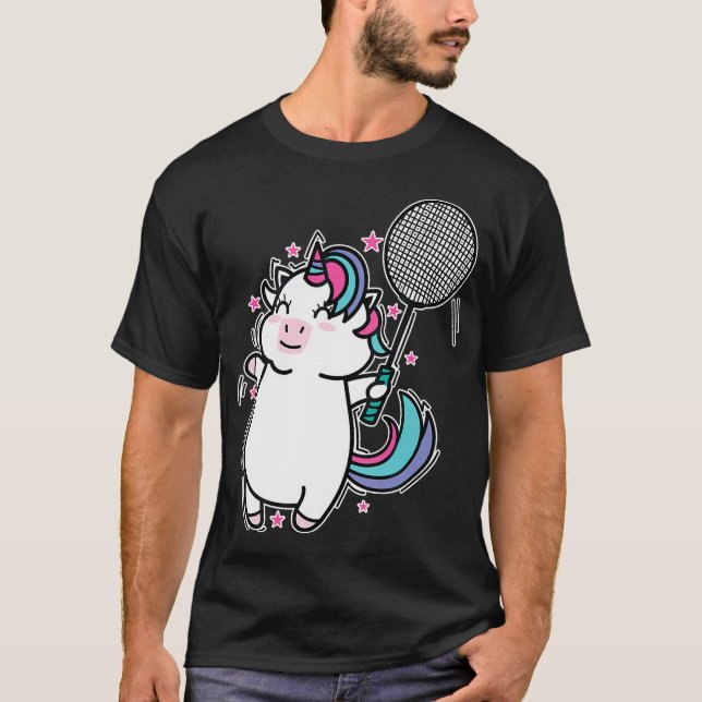 Camiseta Badminton Unicórnio (Frente)