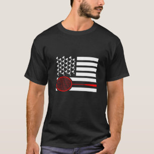 Camiseta Badminton Usa Flag Graphic Badminton Player Shuttl